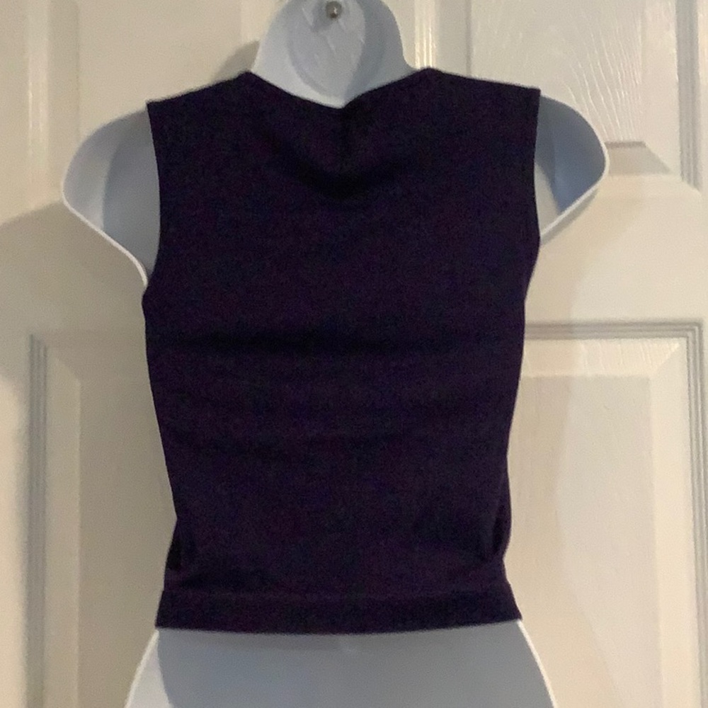 NWT A NEW DAY Women’s Blue Minimalist Stretchy Capsule Cropped Summer Tank L - Picture 3 of 6